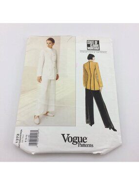 Vtg Vogue Pattern 1373 Claude Montana Jacket Pants Size 8 10 12 Divided Complete
